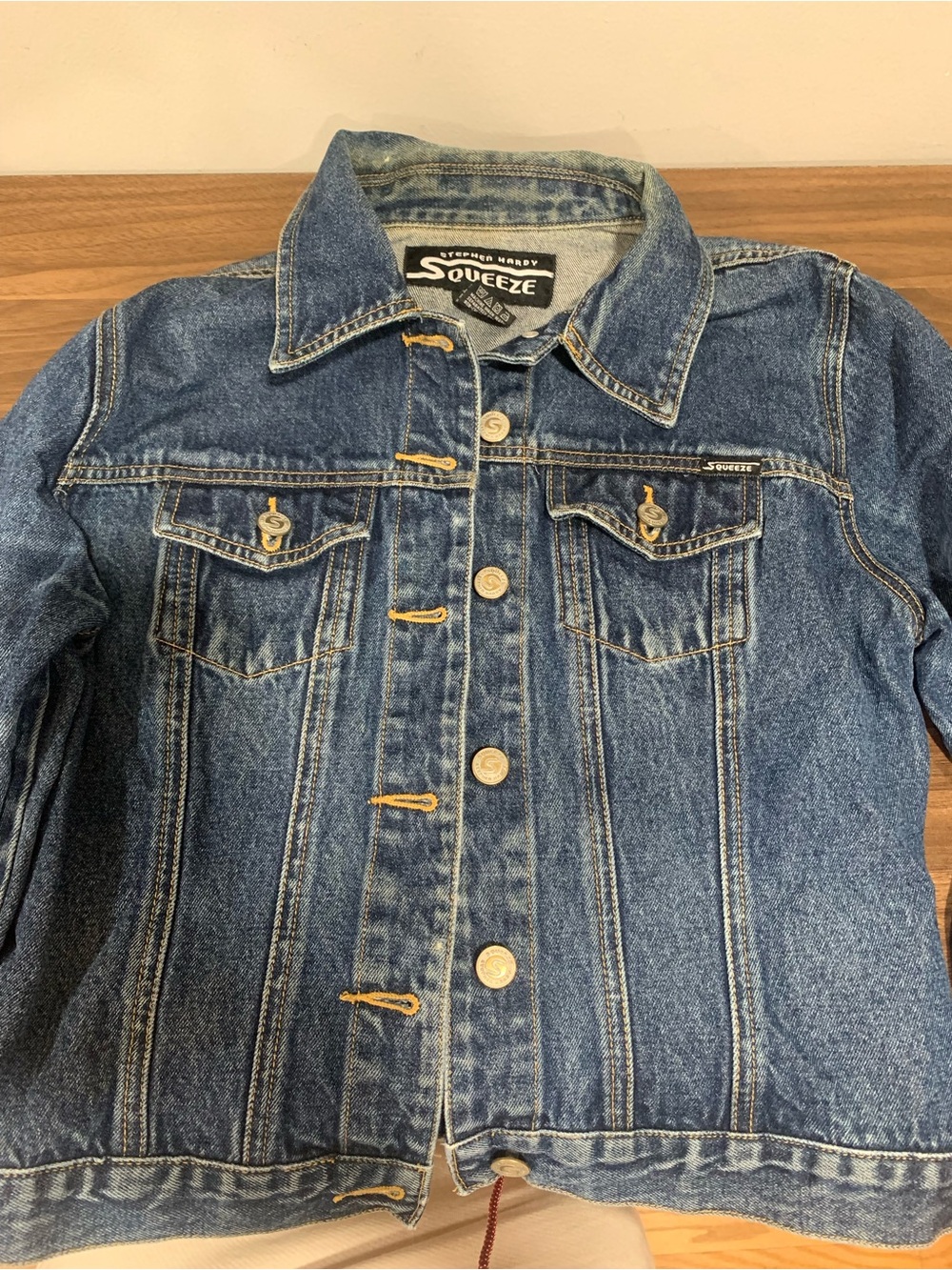 Squeeze  Blue Denim Jacket - Classic Trucker Style